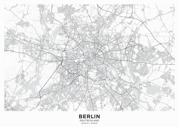 מפה מינימליסטית ברלין