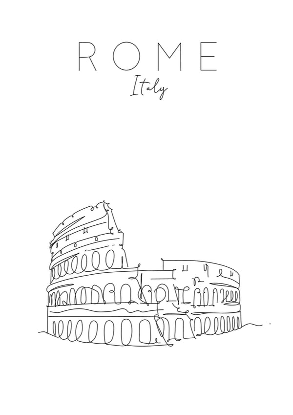 שרטוט עיצובי רומא הקוליסאום
